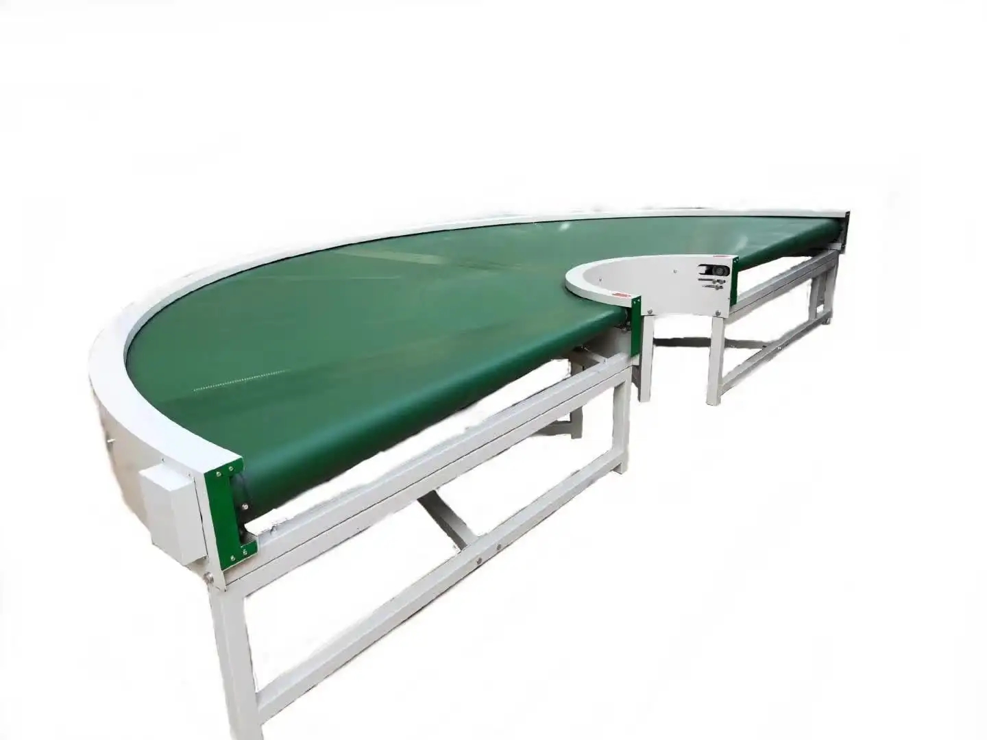 180度綠色皮帶轉(zhuǎn)彎機