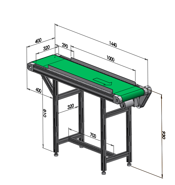 皮帶輸送機(jī)流水線(xiàn)（兩側(cè)帶擋邊）定制